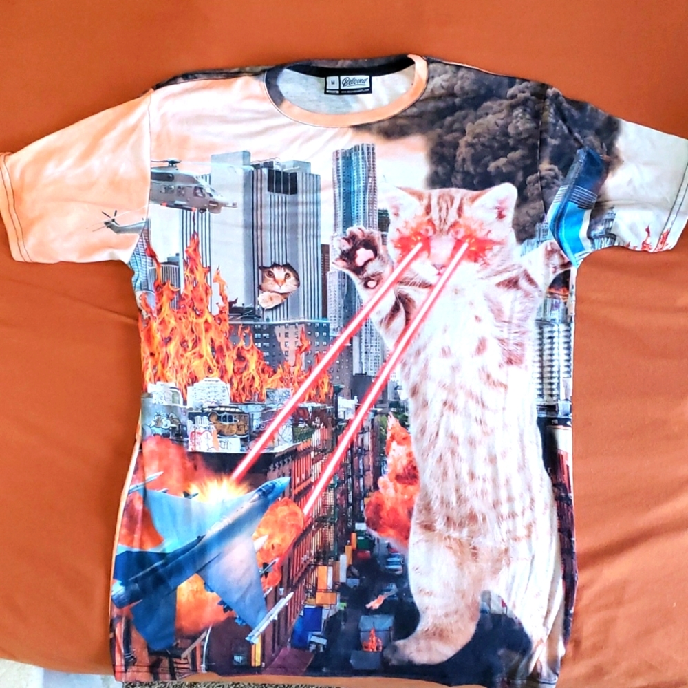 Beloved Laser Cat Tee, medium